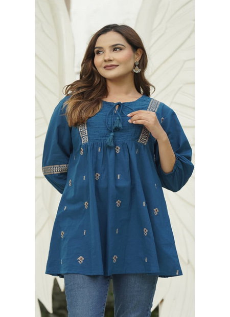 Naisha K 239 Vol 2 A Line Embroidery Printed Top Wholesale Market In Surat
